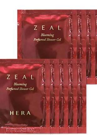 Hera zeal blooming perfumed shower gel 4 мл, гель для душа с ароматом розы