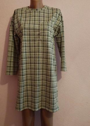 Платье свободного покроя в клетку