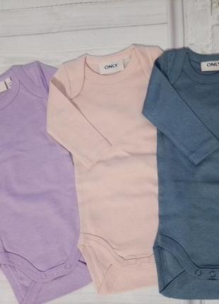Боди длинный рукав 56 лотом отдельно пакет бодиков бодики name для девочки