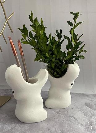 Кашпо органайзер бегемот мох декор подарунок