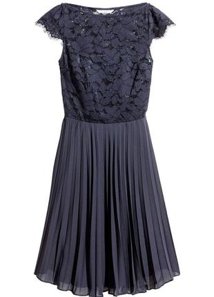 Темно-синее коктейльное платье h&m4 фото