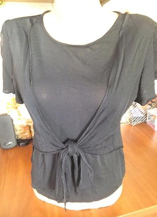 Черная футболка а-ля ламбада 44-46-48р