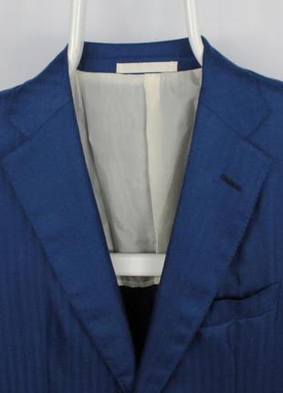 Італійський люкс піджак raffaele caruso loro piana cashmere/silk blue blazer2 фото