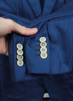 Італійський люкс піджак raffaele caruso loro piana cashmere/silk blue blazer4 фото