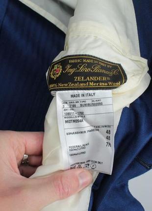 Італійський люкс піджак raffaele caruso loro piana cashmere/silk blue blazer9 фото