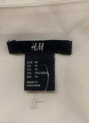 Шифоновая белая блузка h&m ассиметрия размер l /xl8 фото