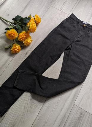 Женские джинсы прямые, джинсы темно-серые3 фото