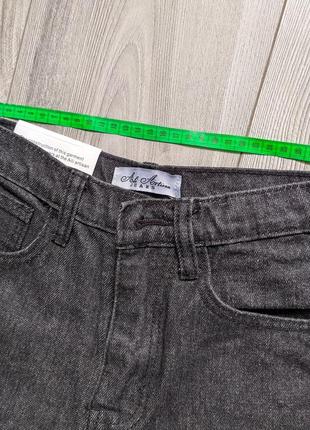 Женские джинсы прямые, джинсы темно-серые6 фото