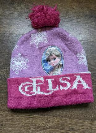 Фірмова шапка ельза disney з помпоном