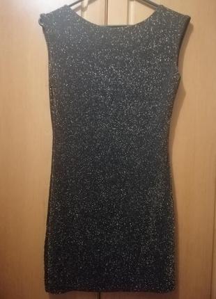 Платье с люрексом xs-s2 фото