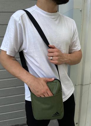 Чоловіча барсетка adidas з тканини брендова сумка через плече адідас4 фото