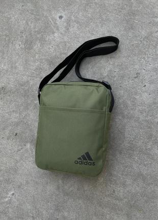 Чоловіча барсетка adidas з тканини брендова сумка через плече адідас