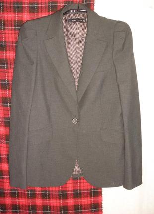 Базовий сірий жакет піджак zara костюмної тканини класика1 фото