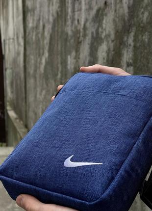 Мужская барсетка найк из ткани брендовая фирменная сумка через плечо nike8 фото