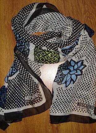 Шелковый шарф moschino, оригинал