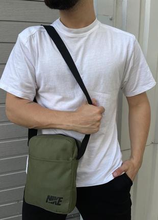 Мужская барсетка найк из ткани брендовая фирменная сумка через плечо nike5 фото