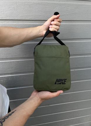 Мужская барсетка найк из ткани брендовая фирменная сумка через плечо nike3 фото