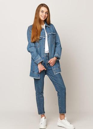 Модная удлиненная джинсовая куртка от boohoo в идеальном состоянии размер м