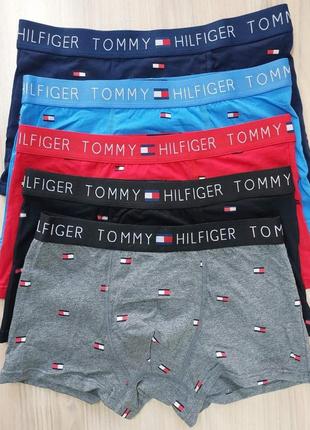 Мужские премиум боксеры tommy hilfiger logo - 3 шт.3 фото