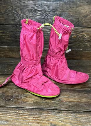 Бахіли дитячі непромокаємі, рожеві на розмір черевика 32-33