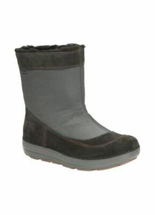 Зимові черевики clarks nelia moon gore-tex dark grey1 фото