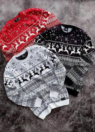 Новорічний светр з оленями, теплий светр, светр на новий рік6 фото