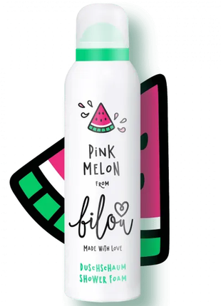 Пенка для душа розовый арбуз bilou pink melon 200 мл1 фото