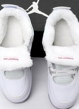 Зимові кросівки черевики nike air jordan 4 winter ❄️найк зима жіночі чоловічі8 фото