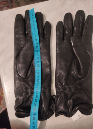 Шикарные  кожаные перчатки  с утеплителем2 фото