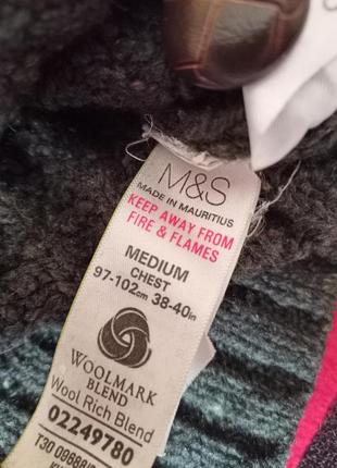 Якісний светр, реглан, з м'якої вовни ягнят, m-xl, m&amp;s collection.6 фото