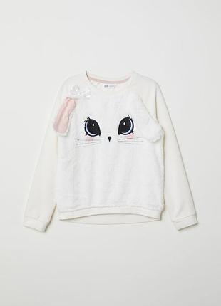 Кофта свитер свитшот h&m с зайчиком