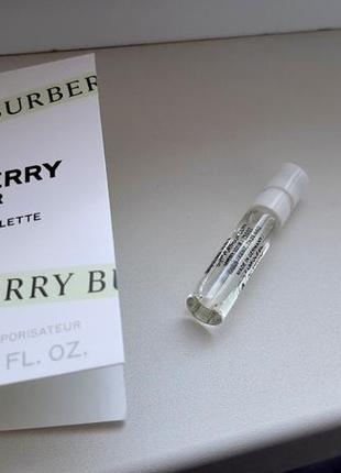 Burberry her eau de toilette💥оригинал миниатюра пробник mini spray 1,5 мл книжка2 фото