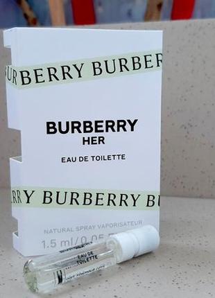 Burberry her eau de toilette💥оригинал миниатюра пробник mini spray 1,5 мл книжка3 фото