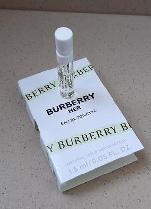 Burberry her eau de toilette💥оригинал миниатюра пробник mini spray 1,5 мл книжка6 фото