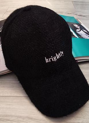 Кепка бейсболка теплая чорна brightly.