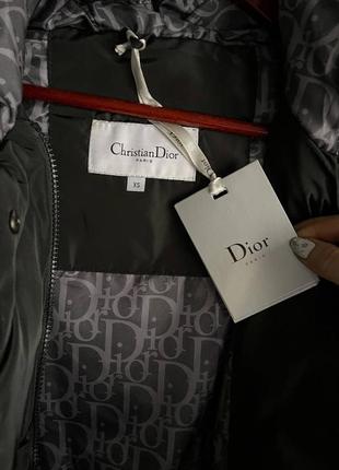 Хіт сезону! dior пуховик діор диор жіночий довгий чорний фурнітура, підкладка, якість.3 фото