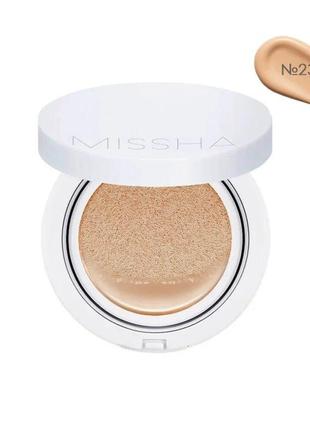 Тональный кушон с матовым финишем missha cushion moist up spf50+/pa+++ 23 тон