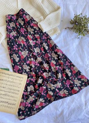 Спідниця міді квітковий принт юбка миди цветочній принт3 фото