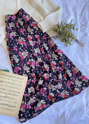 Спідниця міді квітковий принт юбка миди цветочній принт4 фото