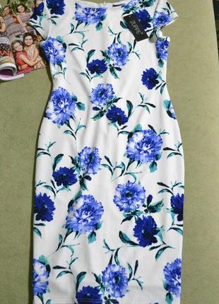 🍓миди в цветочный принт zuppe! 🍉размер 14 ( наш 48)