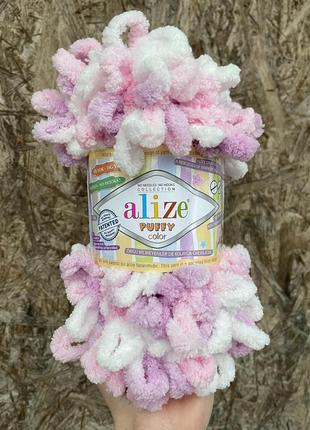 Пряжа alize puffy color 6051