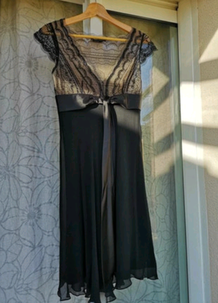 Шелковое маленькое черное платье коктейльное премиум bcbgmaxazria шелк нг 20236 фото