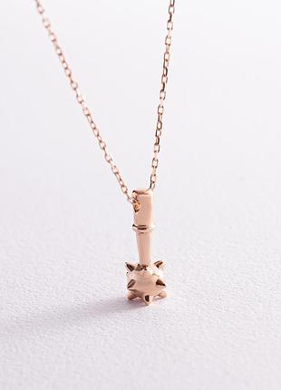 Колье "булава" в красном золоте кол02238