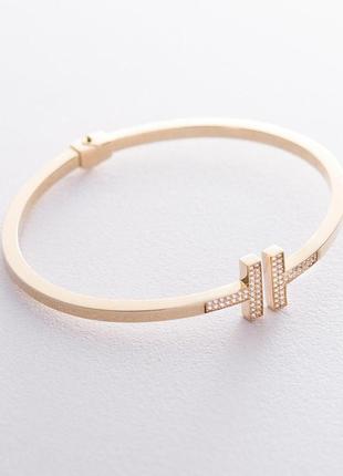 Золотий браслет (фіаніти) б02314