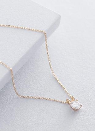 Золоте кольє з фіанітом кол01431