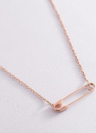 Колье "булавка" в красном золоте кол02304