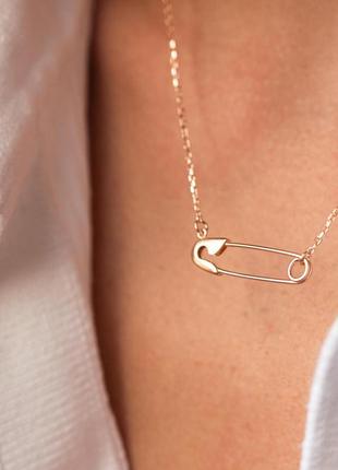 Колье "булавка" в красном золоте кол02304