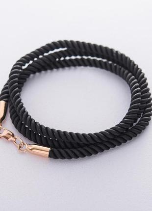 Шовковий шнурок із гладкою золотою застібкою 
(4 мм) колін942