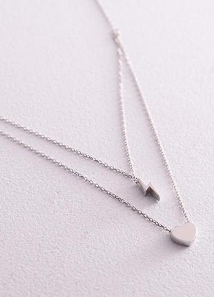 Подвійне золоте кольє "молоня та серце" 
1002314