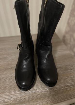 Шкіряні ботинки / сапоги демісезонні , чорні, vince camuto 4